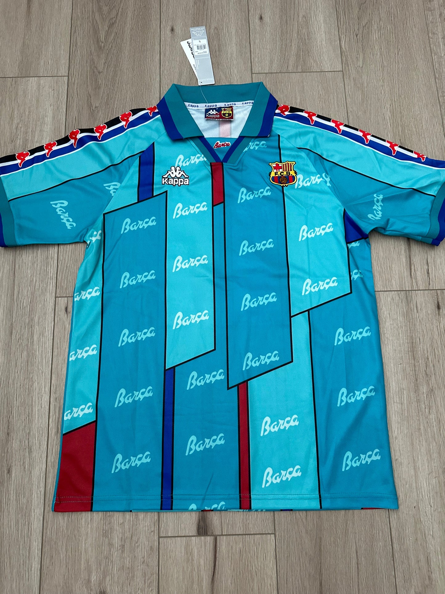 Barcelona 1996/97 Away Retro Soccer Jersey – Luis Enrique #21 – Blue – Men