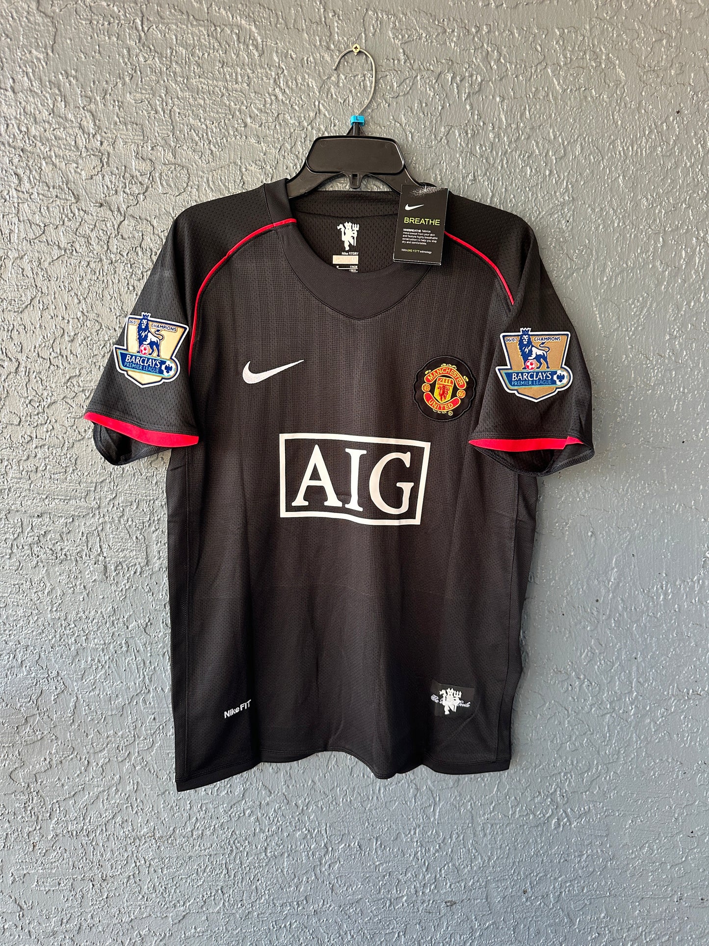 Manchester United Retro 2008 Cristiano Ronaldo #7 Away Black Soccer Jersey Men