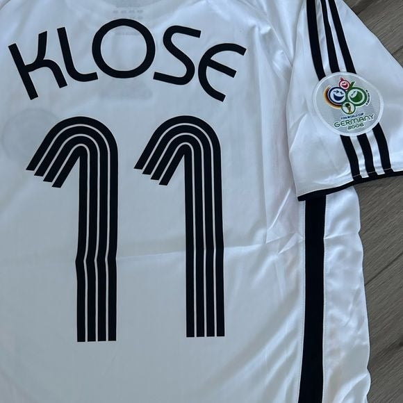 Germany Miroslav Klose #11 2006 Home White Retro Soccer Jersey Men