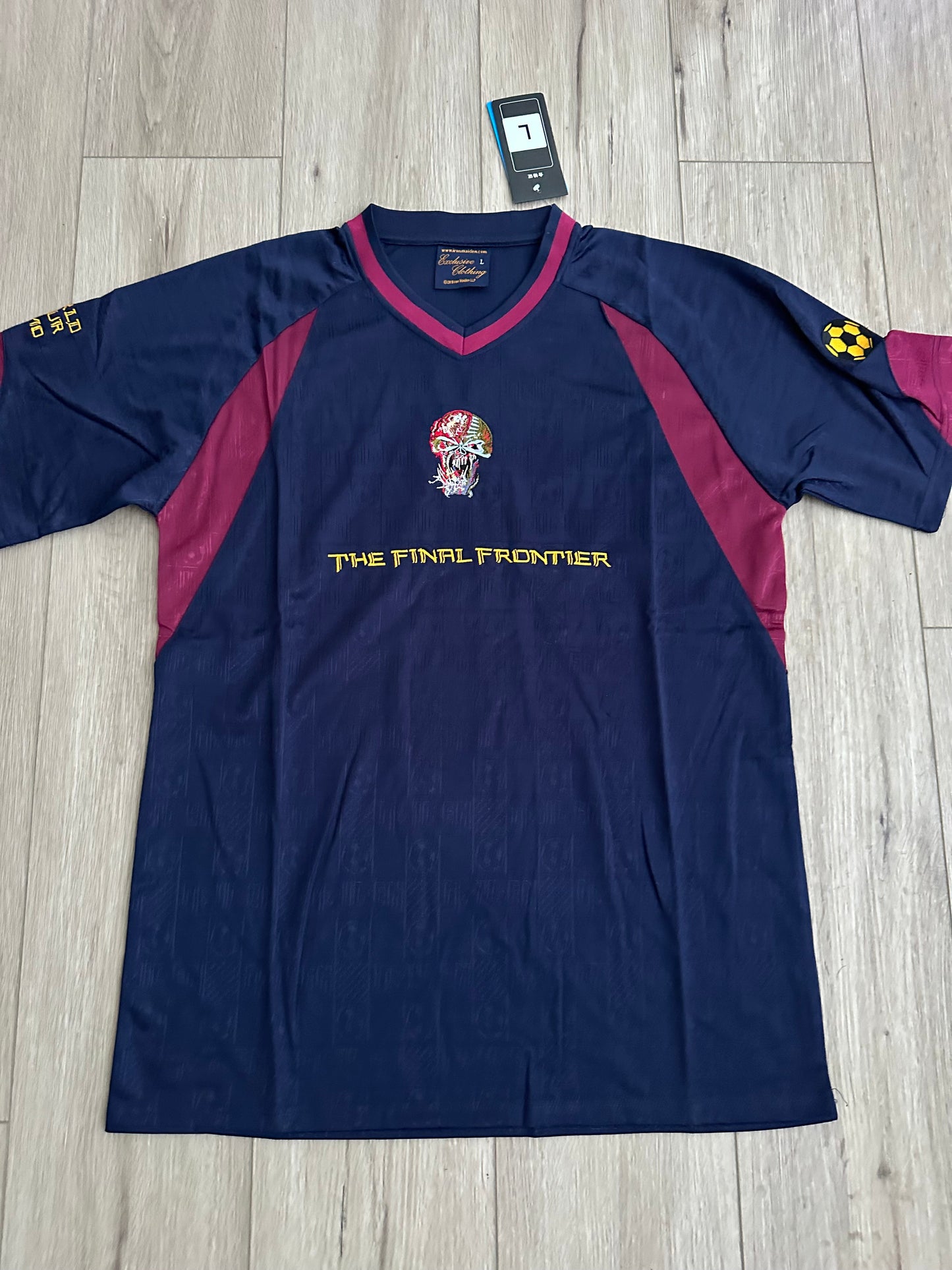 West Ham United 2010 Retro Soccer Jersey – Iron Maiden Edition – Home Red Blue – Men’s