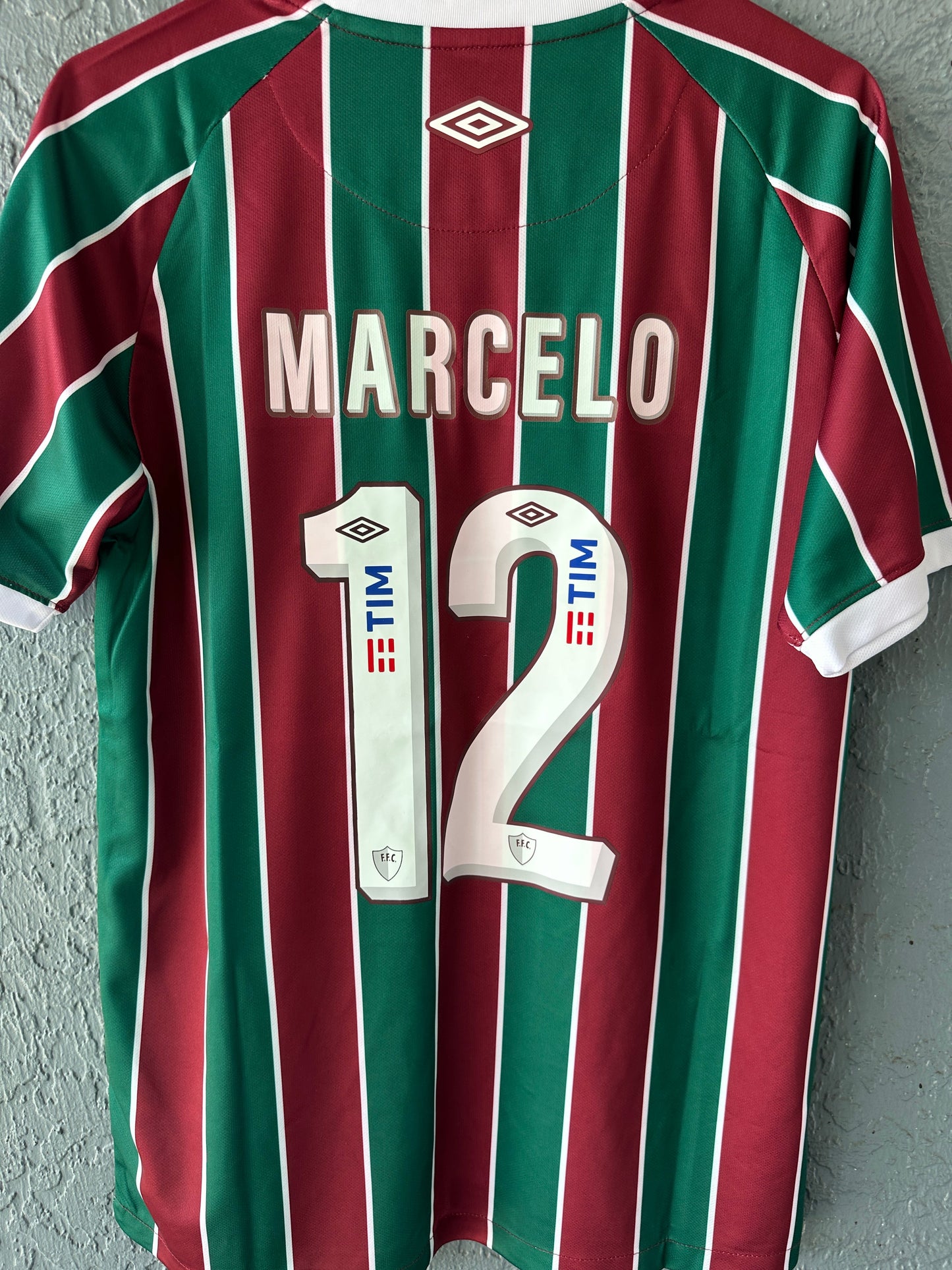 Fluminense Marcelo #12 Soccer Jersey Home Red Green Men