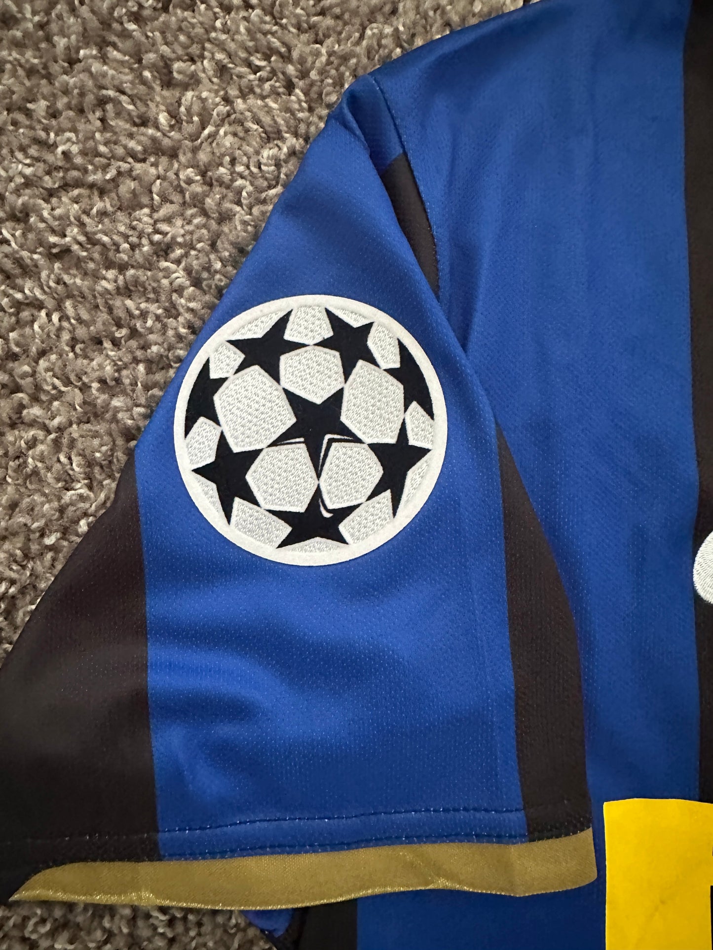 Inter Milan Adriano Soccer Jersey Home Champions League Men