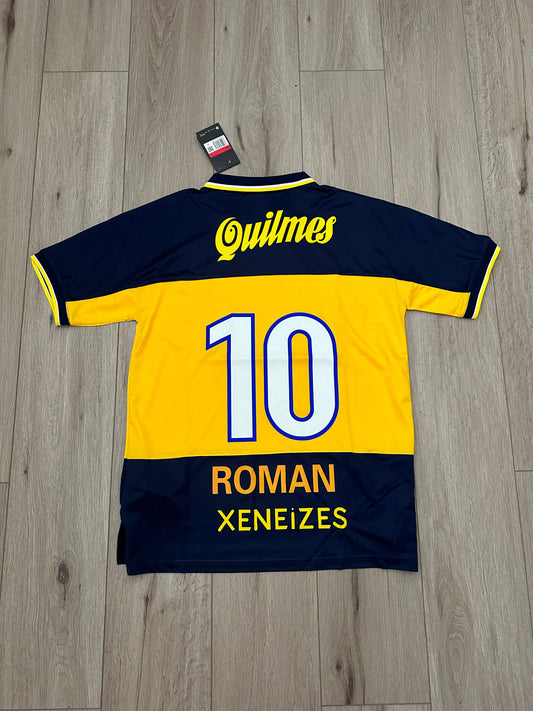 Boca Juniors 1999/00 Home Retro Soccer Jersey – Juan Roman Riquelme #10 – Blue – Men’s