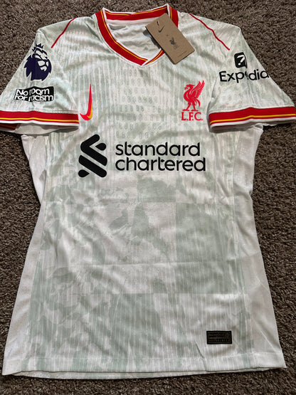 Liverpool Mohamed Salah #11 2024/25 Away White Soccer Jersey Men Size S Deal