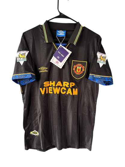 Manchester United Ryan Ryan Giggs #11 Black Away Retro Soccer Jersey 93/94 Men