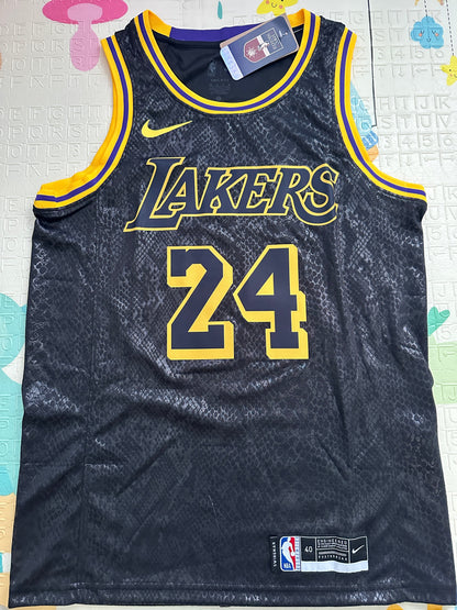 Los Angeles Kobe Bryant #24 Black Gold Basketball Jersey Men Size
