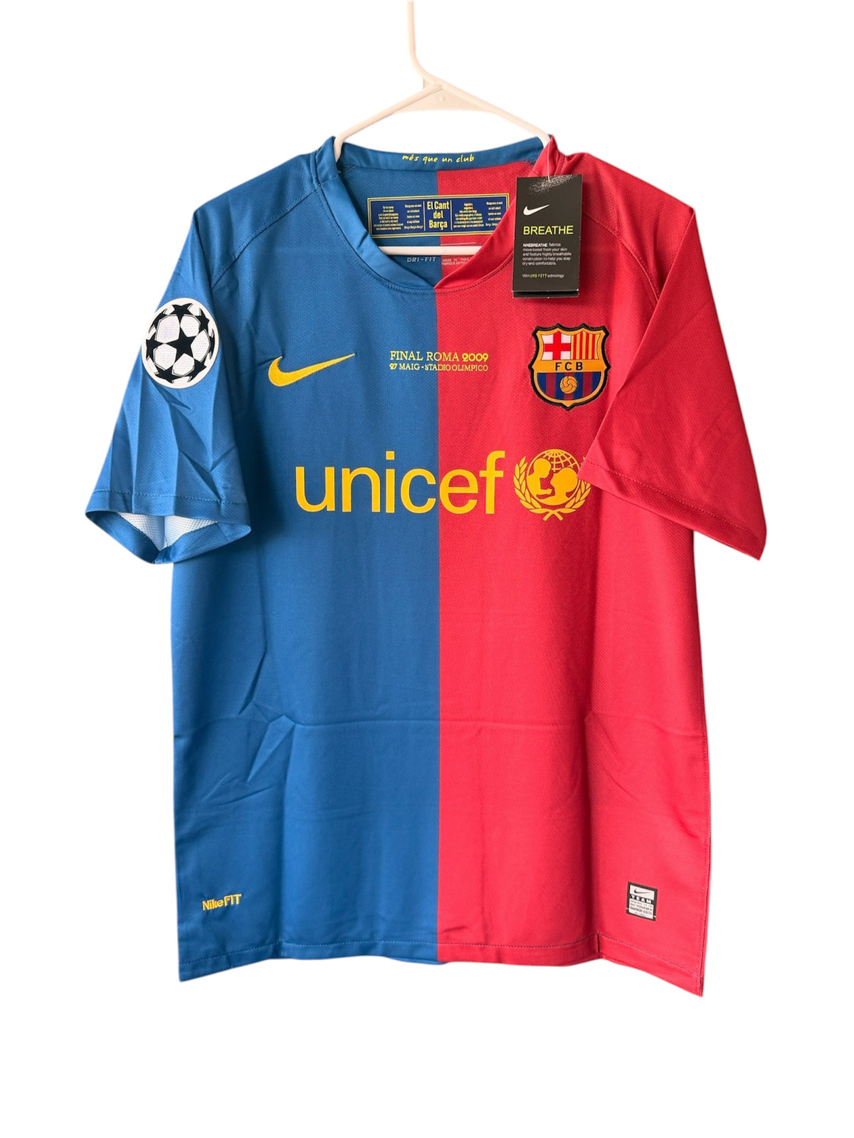 Barcelona Lionel Messi #10 Final 2009 Home Soccer Jersey Regular Men Size