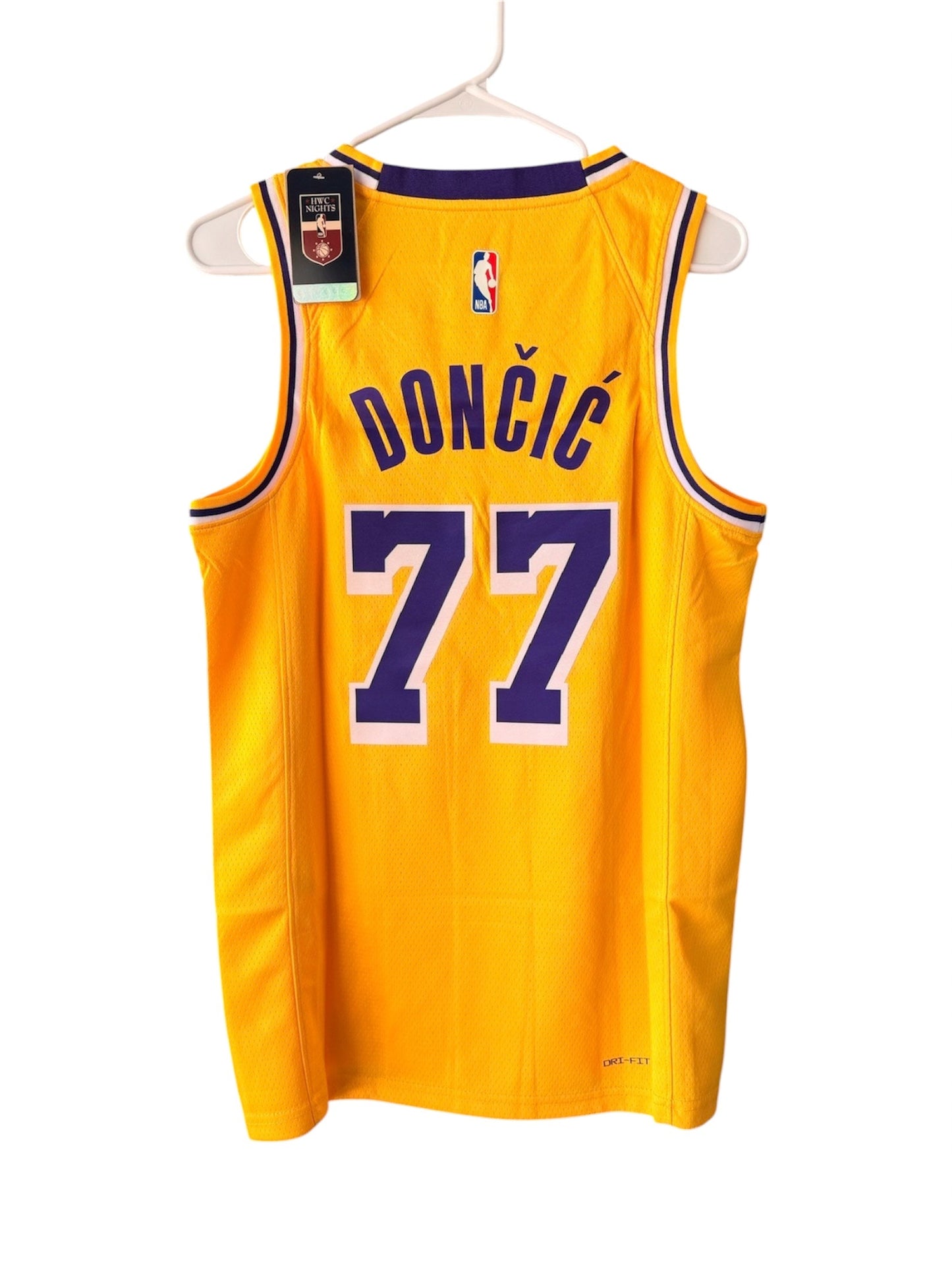 Los Angeles Luka Doncic #77 Yellow Basketball Jersey Men
