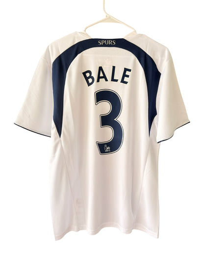 Tottenham Gareth Bale #3 2007/08 Home White Retro Soccer Jersey Men