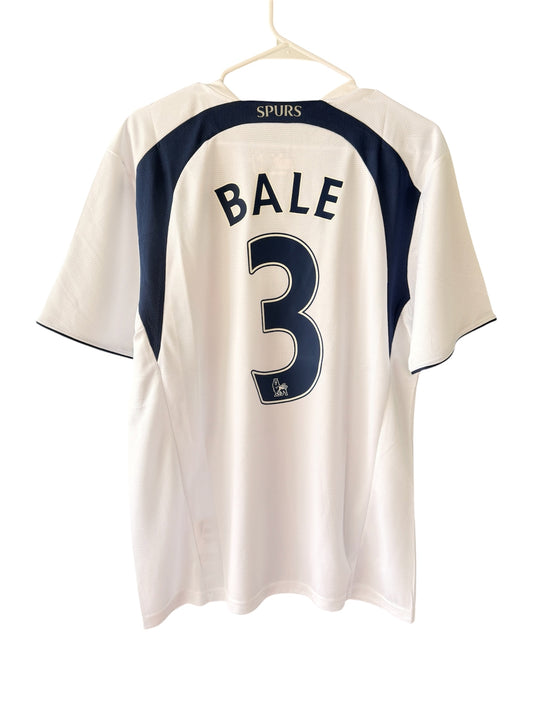 Tottenham Gareth Bale #3 2007/08 Home White Retro Soccer Jersey Men