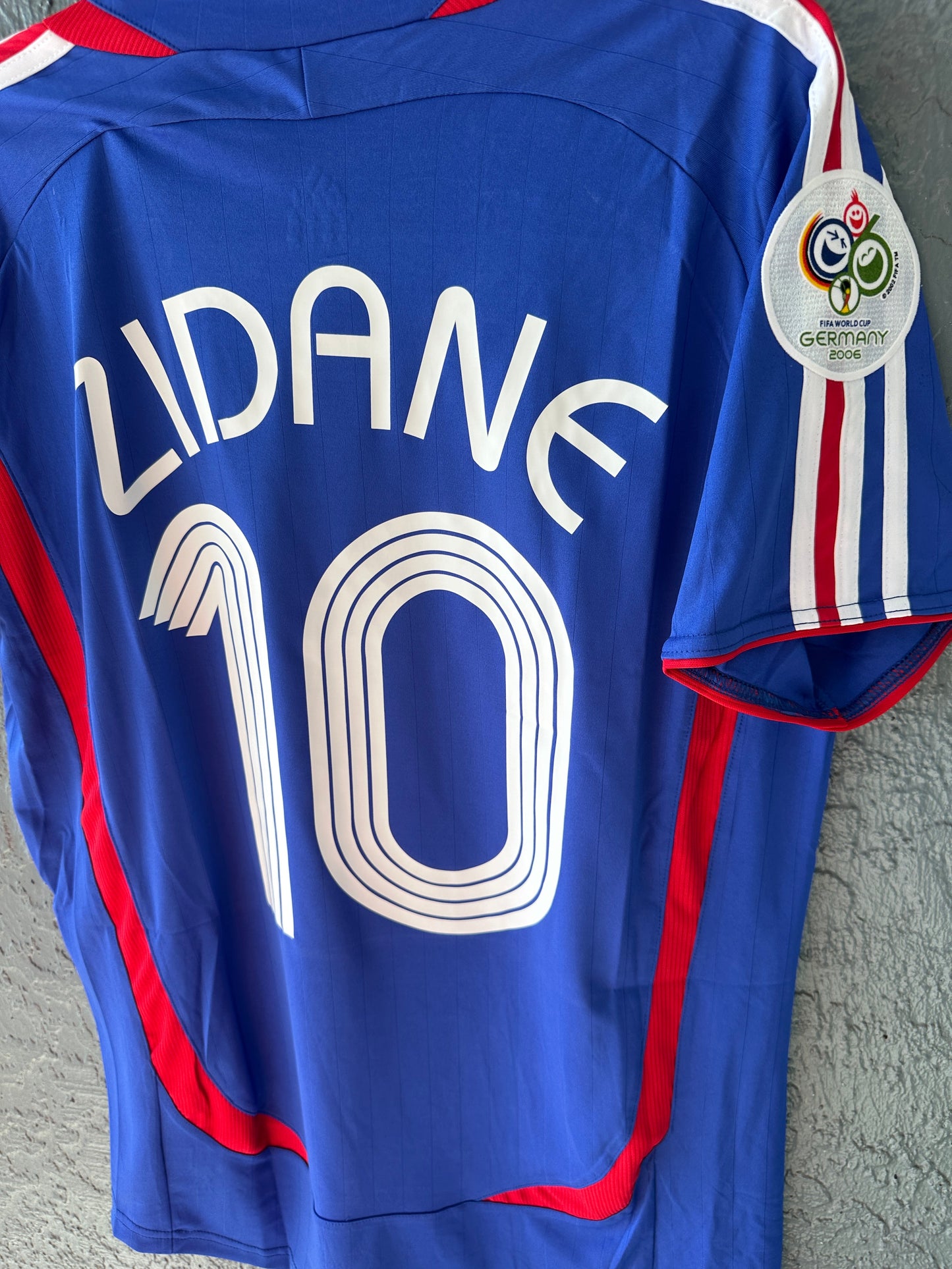 France Retro Jersey 2006 World Cup Final Home Blue – Zidane #10 – Men’s