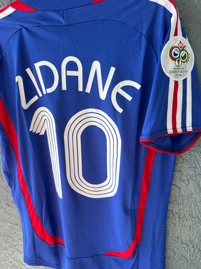 France Retro Jersey 2006 World Cup Final Home Blue – Zidane #10 – Men’s