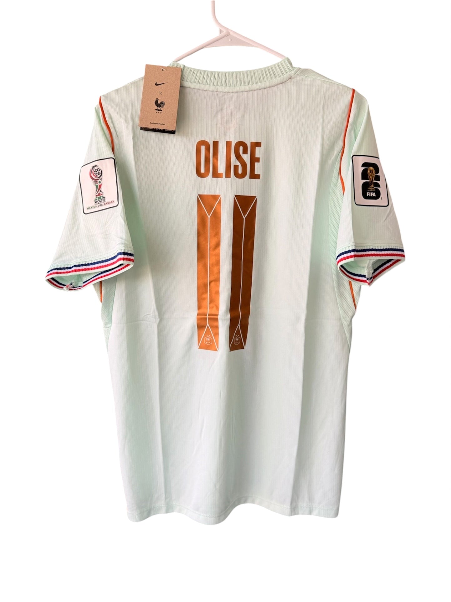France Olise #11 2026 Away Green Soccer Jersey Men