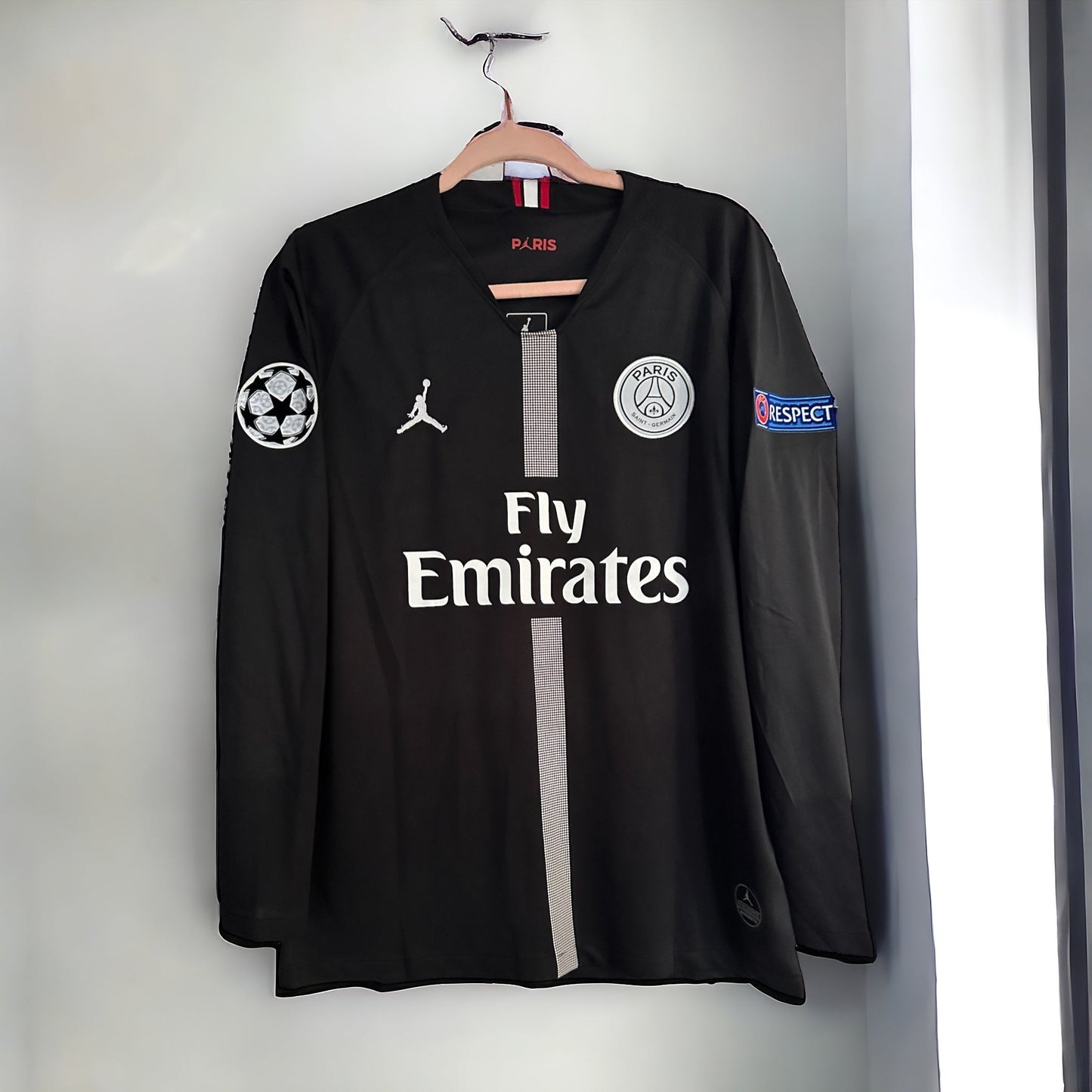PSG Neymar Jr #10 2018/19 Black Long Sleeve Soccer Jersey Men