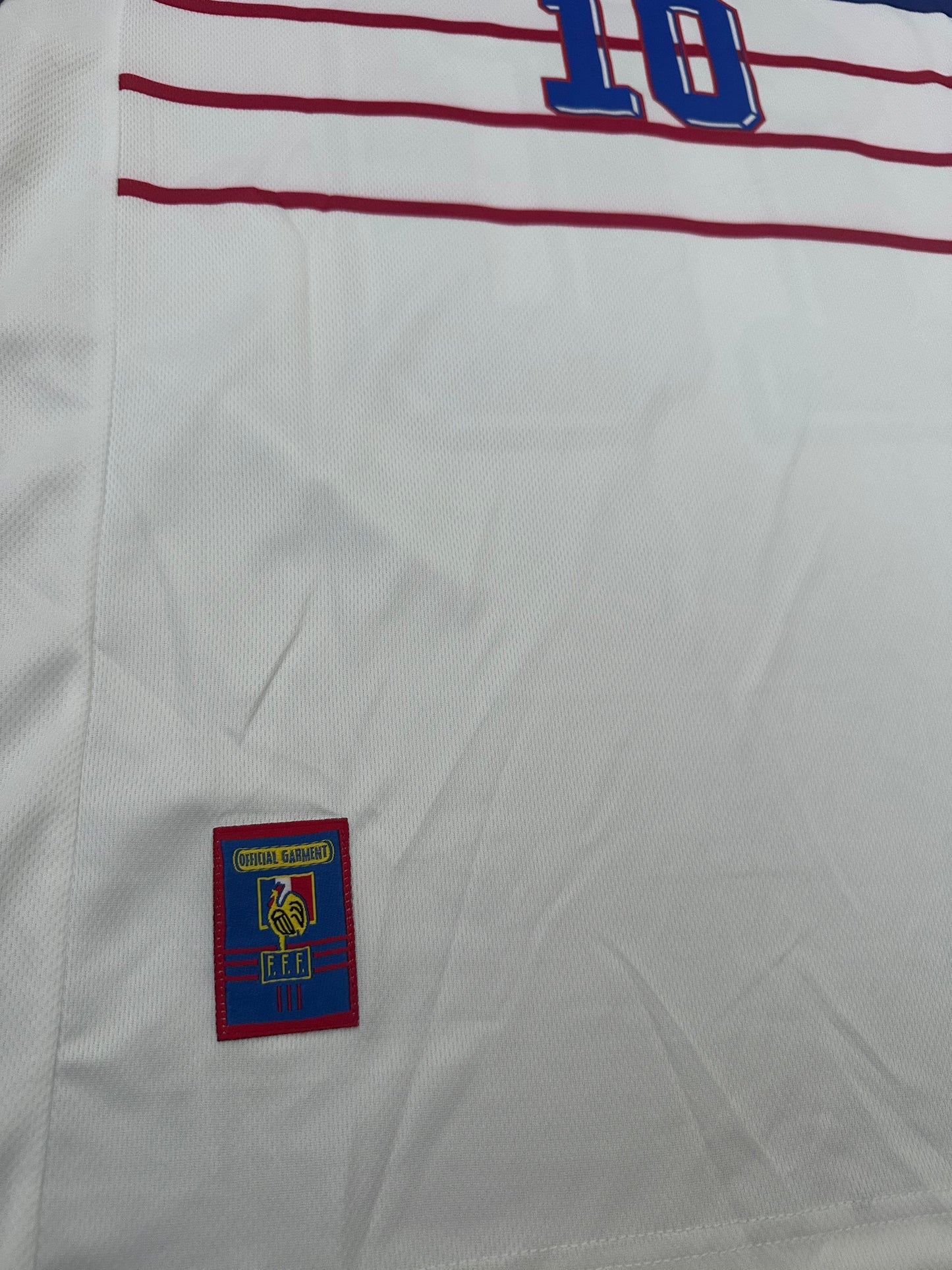 Zidane Zinedine #10 France Away White 1998 Soccer Jersey Regular Men’s size