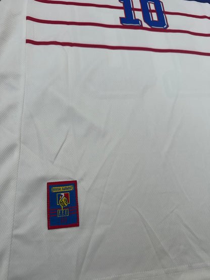 Zidane Zinedine #10 France Away White 1998 Soccer Jersey Regular Men’s size