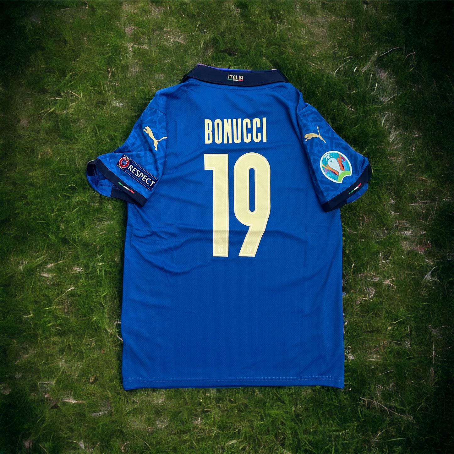 Italy 2021 Euro Final Soccer Jersey – Leonardo Bonucci #19 – Home – Men’s
