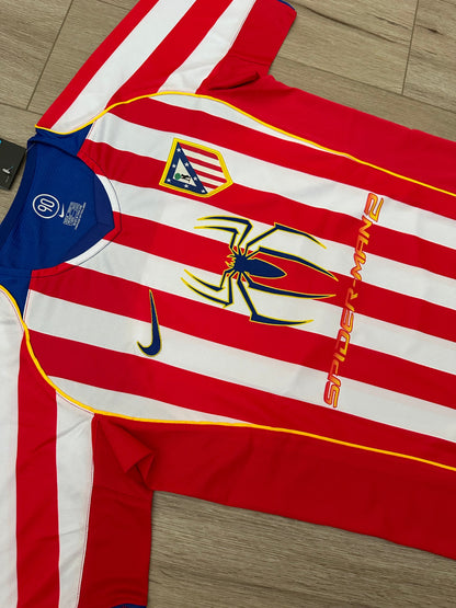 Atletico Madrid 2004/05 Home Retro Soccer Jersey – Fernando Torres #9 – Spider Man – Men’s