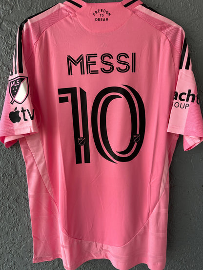 Inter Miami Messi #10 2025 Home Pink Soccer Jersey Men