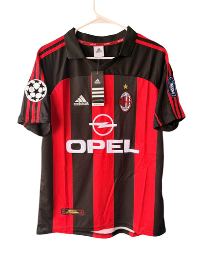 Milan 2000/01 Soccer Jersey Paolo Maldini Retro Men Size