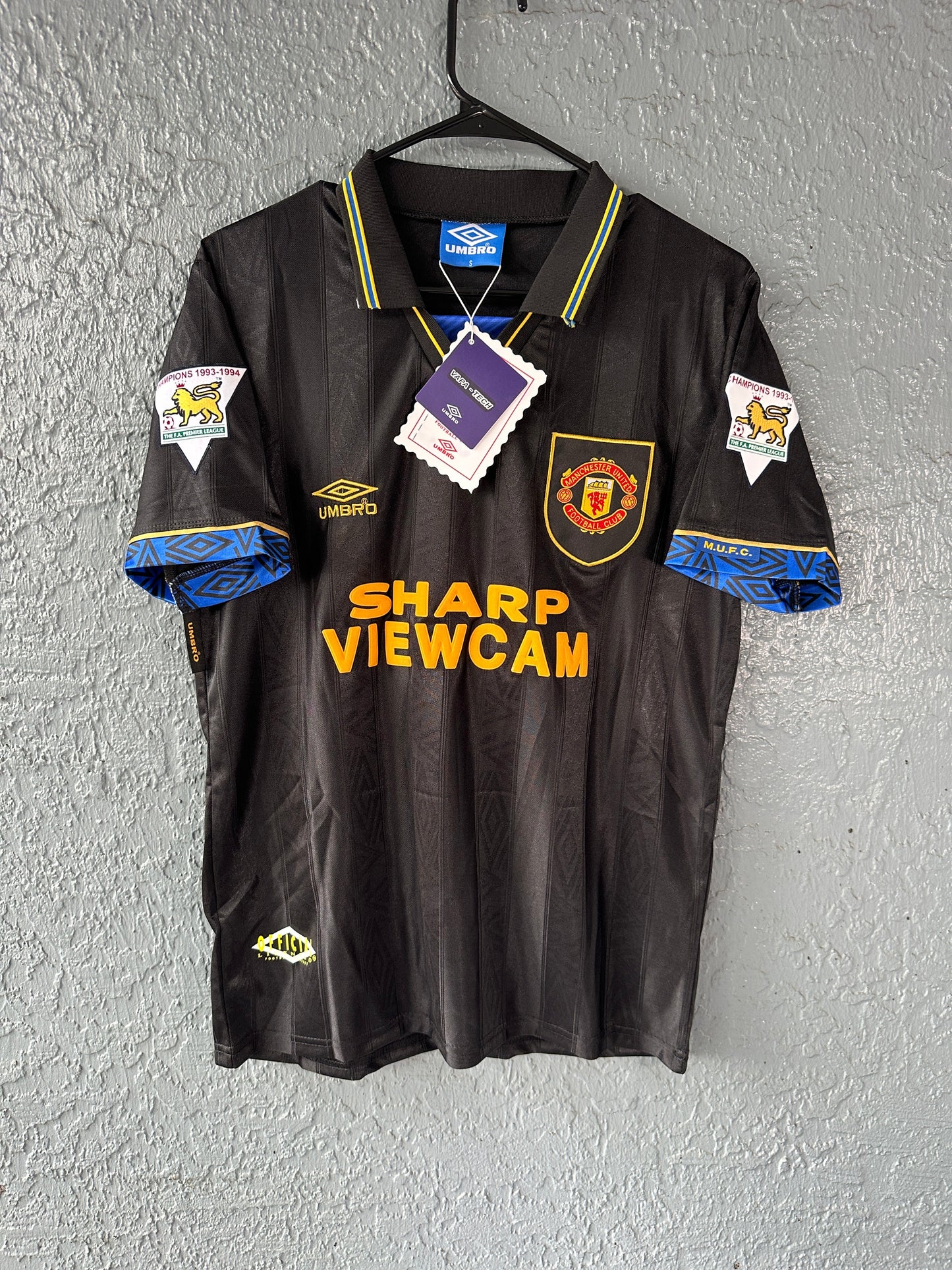 Manchester United Ryan Ryan Giggs #11 Black Away Retro Soccer Jersey 93/94 Men
