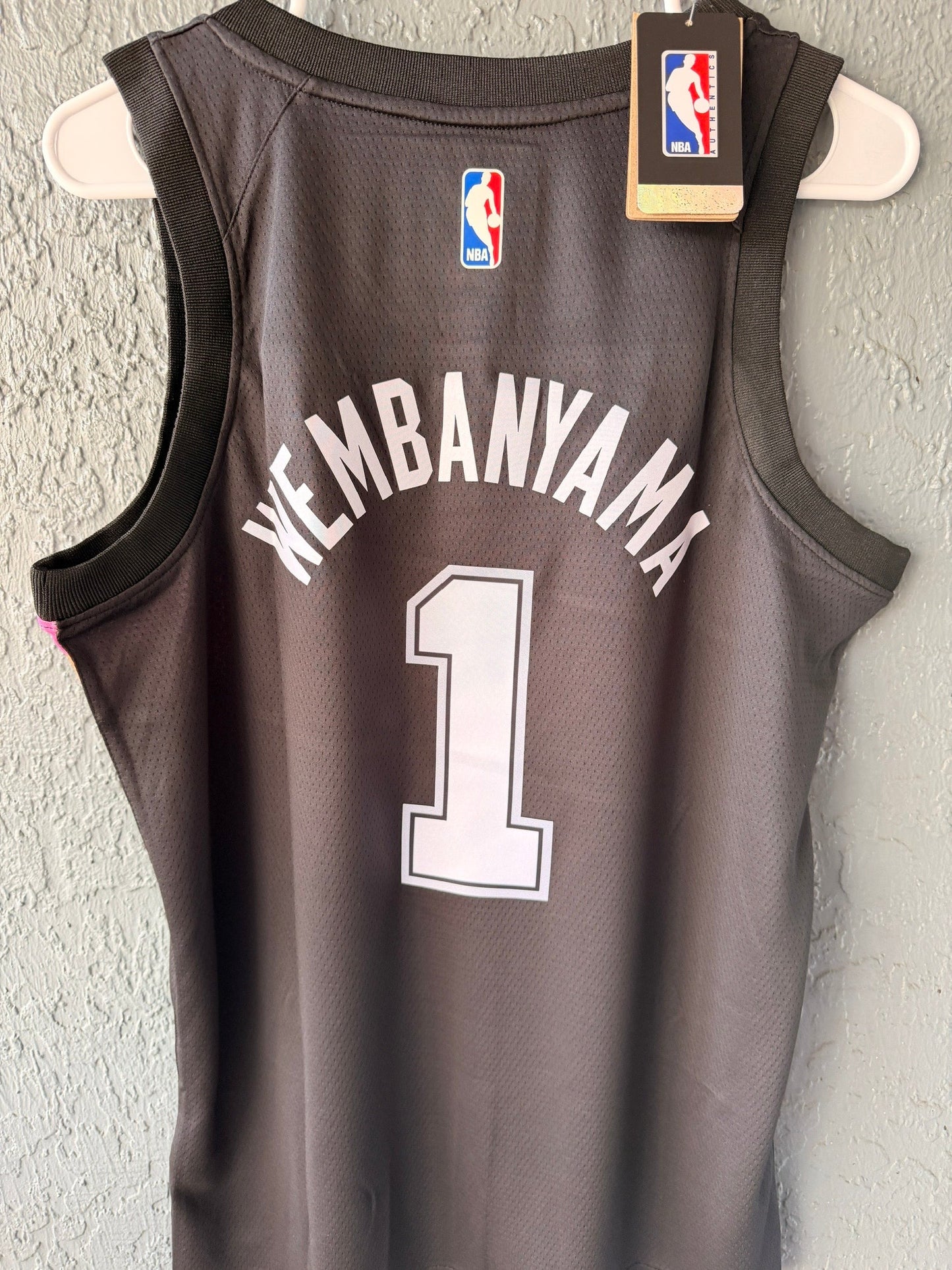 San Antonio Wembanyama #1 City Edition Black Basketball Jersey Men