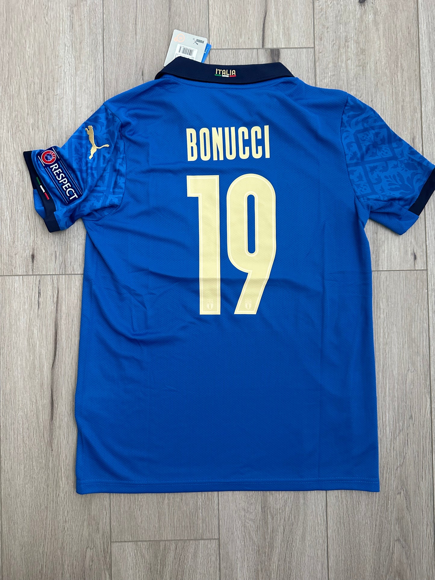 Italy 2021 Euro Final Soccer Jersey – Leonardo Bonucci #19 – Home – Men’s