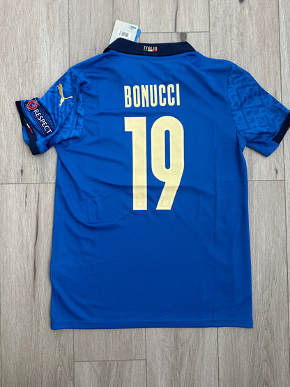 Italy 2021 Euro Final Soccer Jersey – Leonardo Bonucci #19 – Home – Men’s