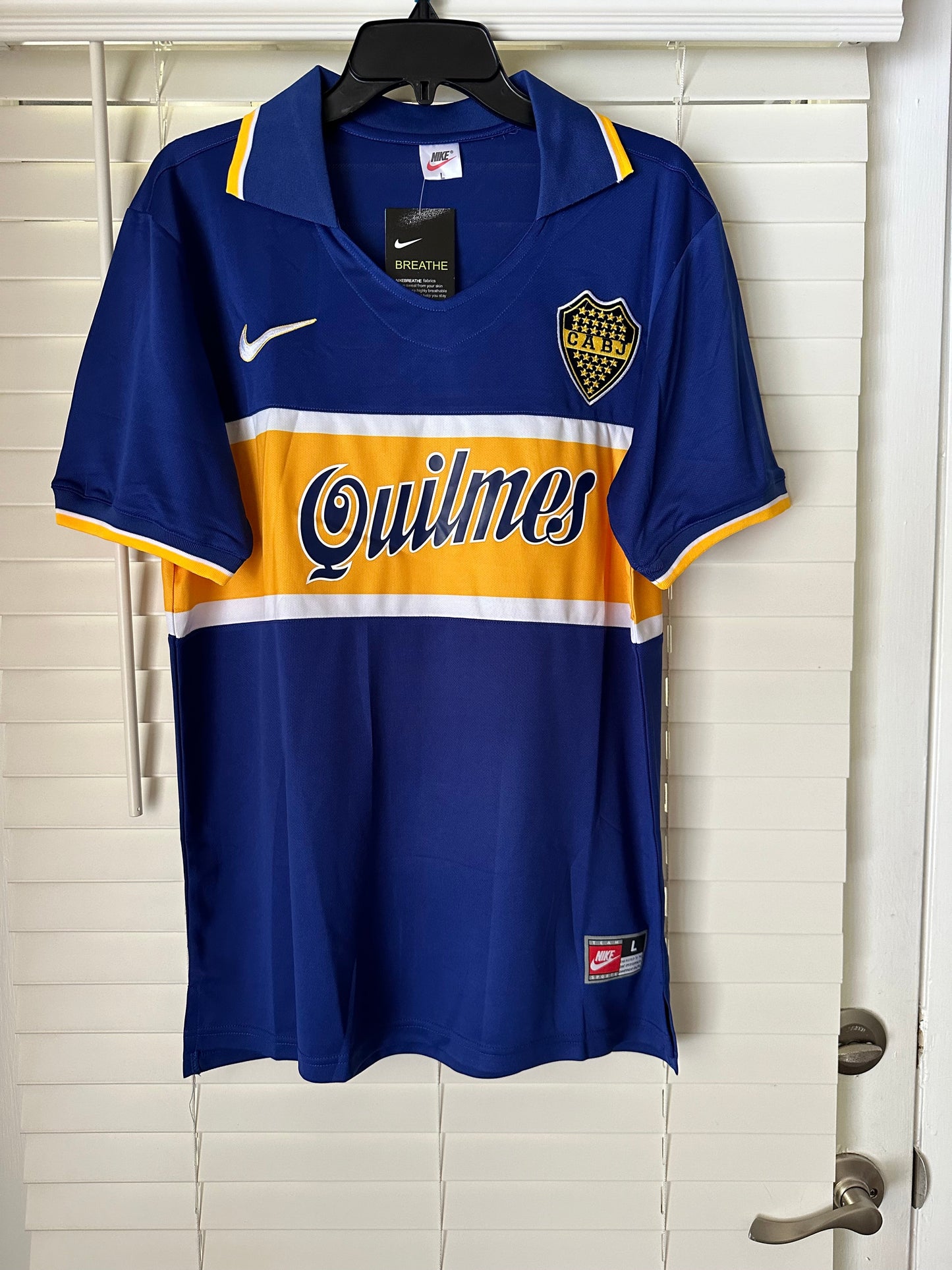 Boca Juniors 1996/97 Home Retro Soccer Jersey – Maradona #10 – Blue – Men’s