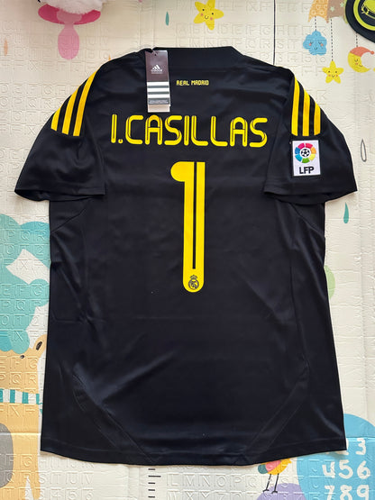 Real Madrid 2011/12 Away Retro Soccer Jersey – Iker Casillas #1 – Black – Men’s
