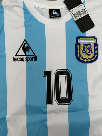 Argentina Diego Maradona #10 1986 Home Blue Retro Soccer Jersey Men