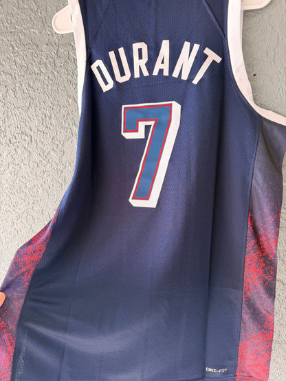 USA Basketball Kevin Durant #7 2024 Olympic Blue Jersey Men