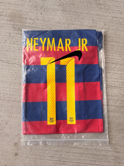 Barcelona Neymar Jr #11 2015/16 Home Blue Red Soccer Jersey Men