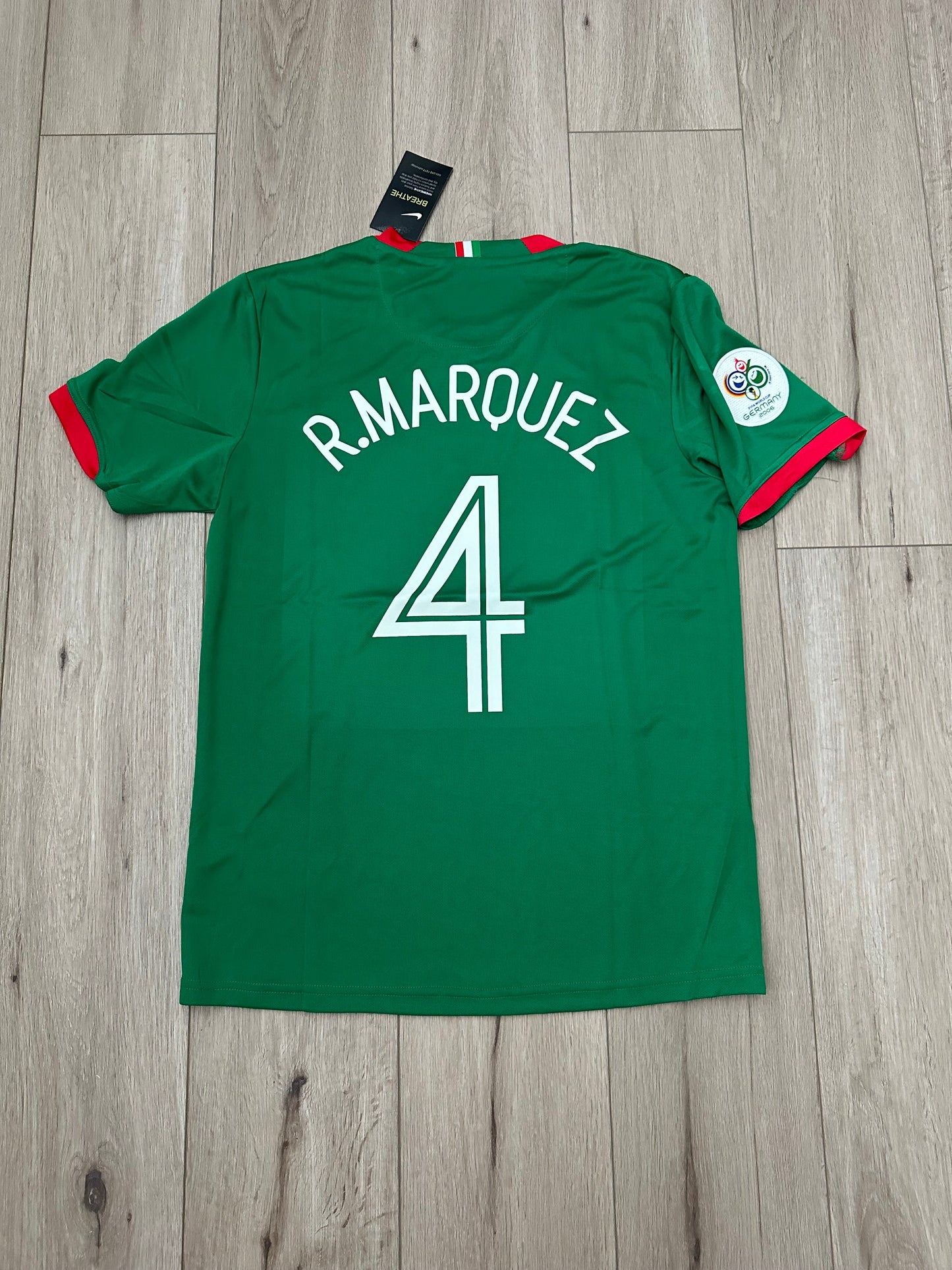 Mexico 2006 FWC Rafael Marquez 4 Retro Soccer Jersey Green Home Men’s Size Shirt