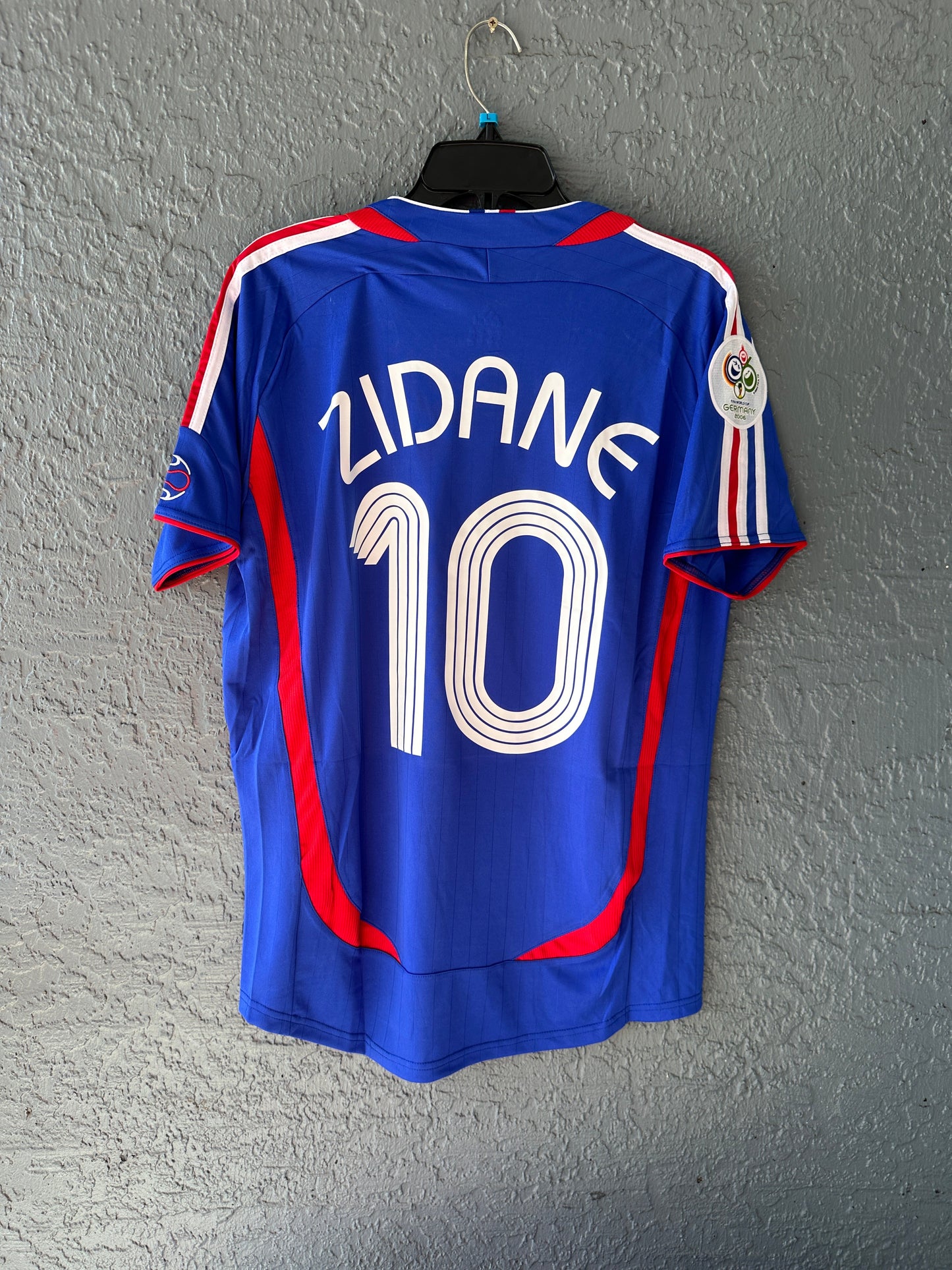 France Retro Jersey 2006 World Cup Final Home Blue – Zidane #10 – Men’s