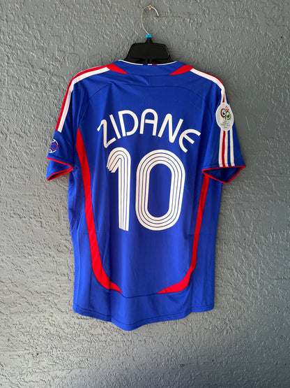 France Retro Jersey 2006 World Cup Final Home Blue – Zidane #10 – Men’s