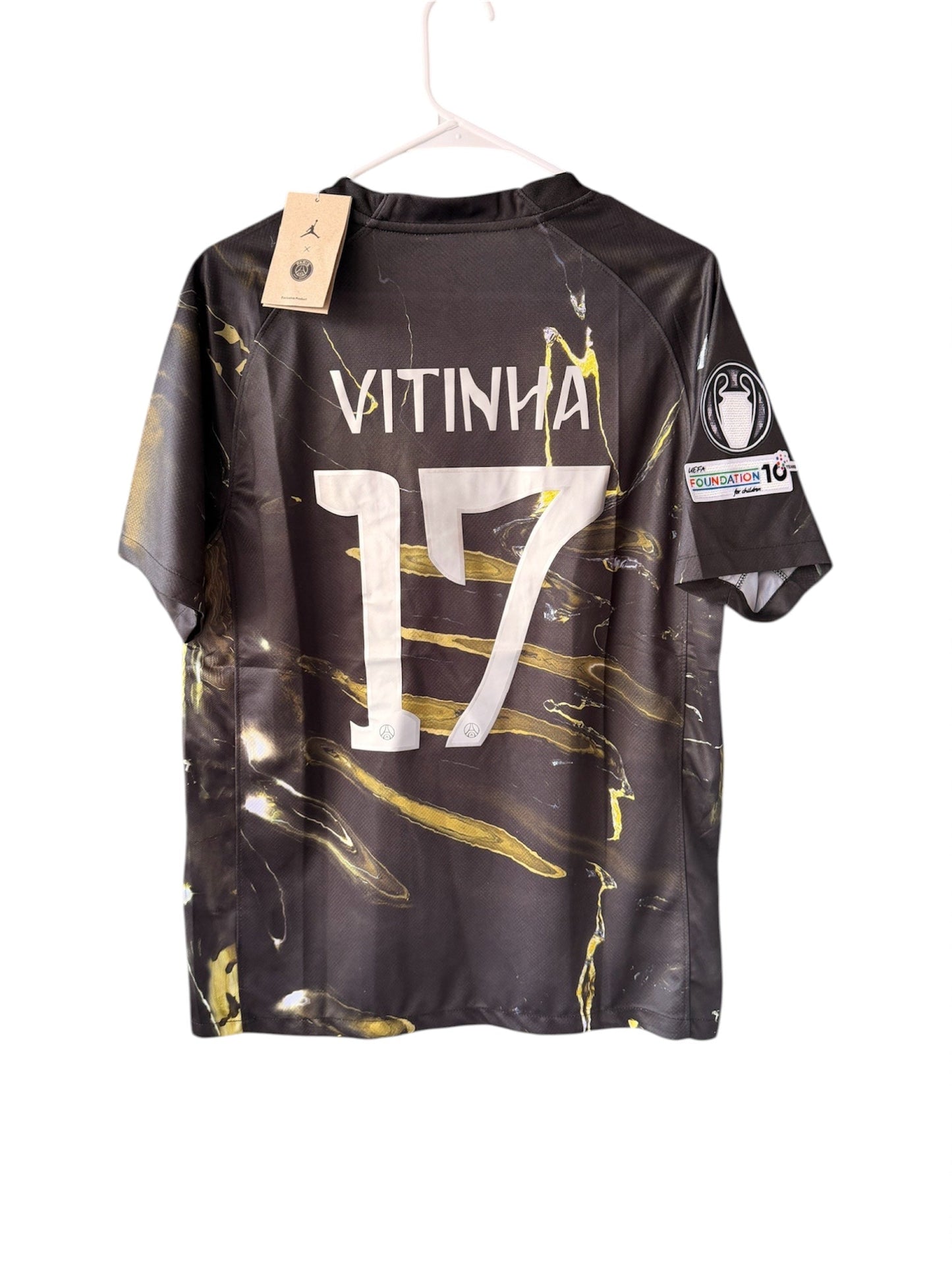 PSG Vitinha #17 2025/26 Special Edition Black Soccer Jersey Men Size