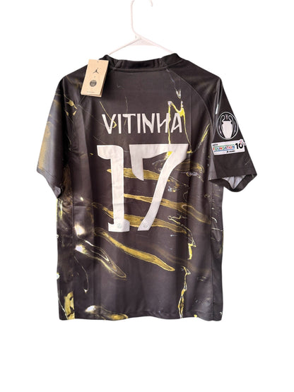PSG Vitinha #17 2025/26 Special Edition Black Soccer Jersey Men Size
