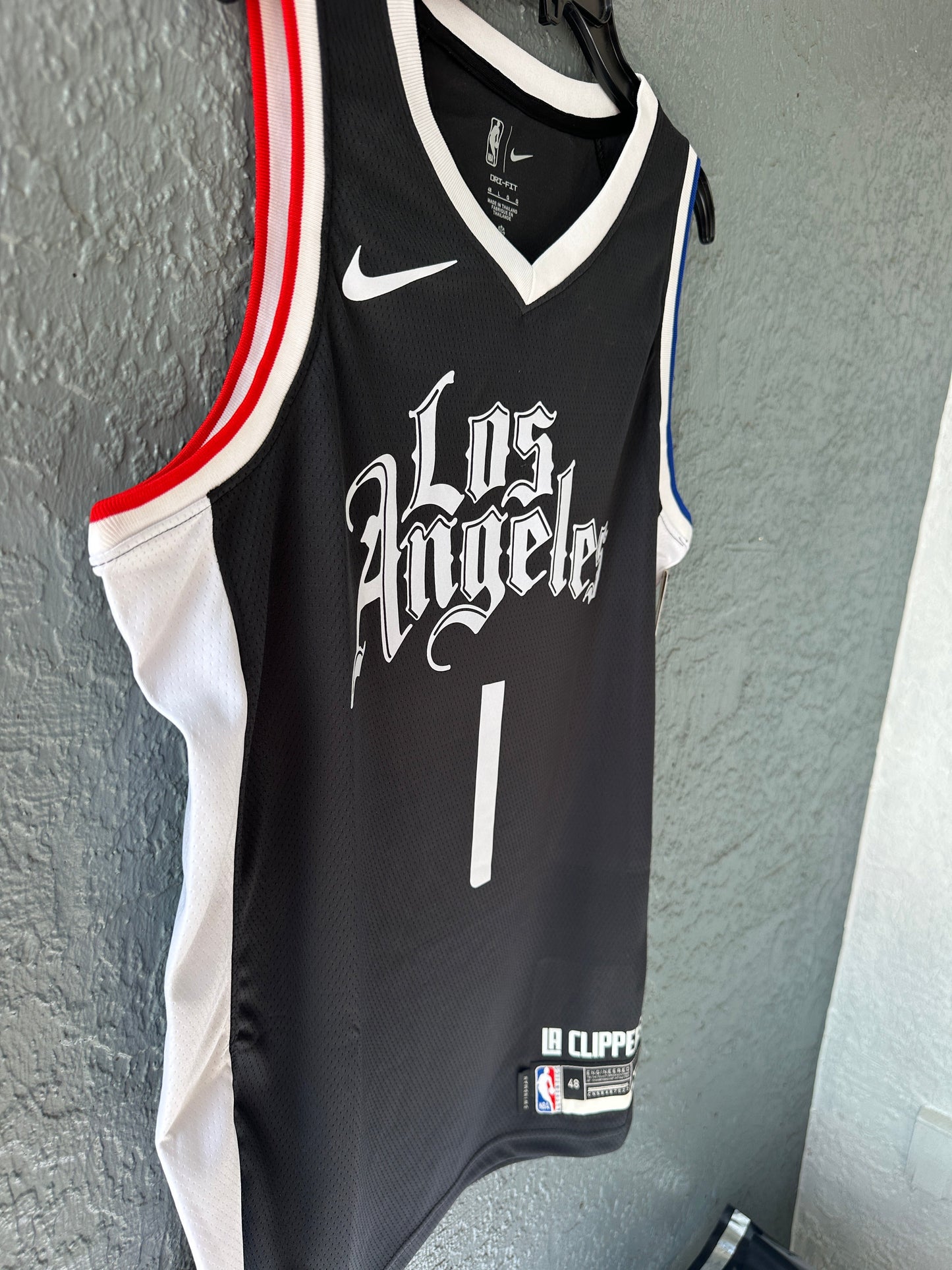 Los Angeles James Harden #1 2024/25 Black Basketball Jersey Men Size