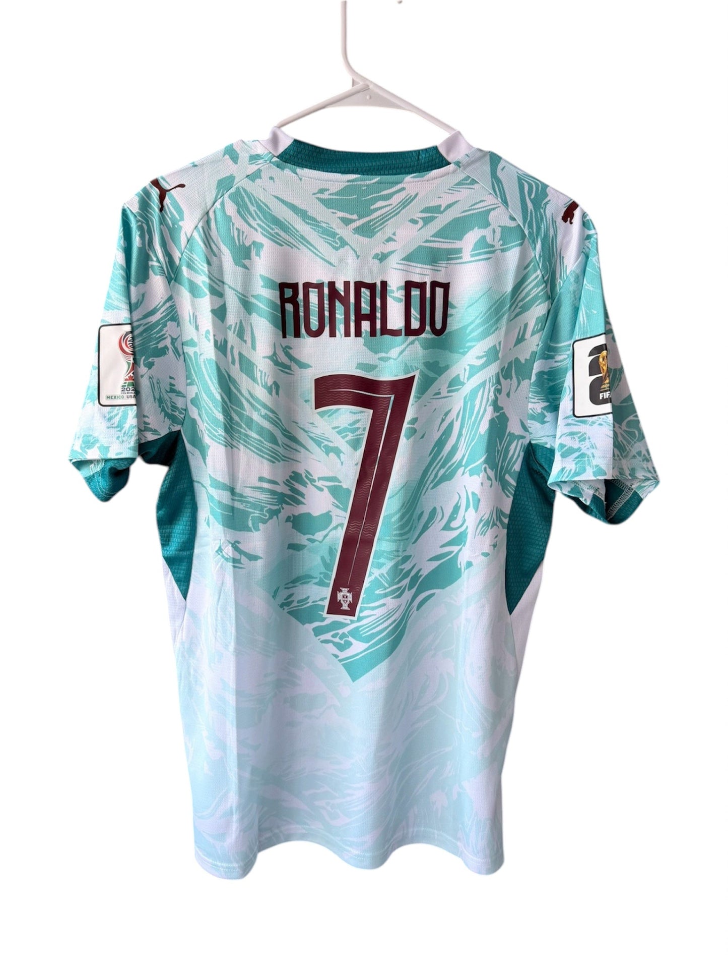 Portugal Ronaldo #7 2026 Green Away Soccer Jersey Men Size