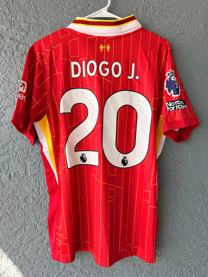 Liverpool 2024/25 Home Soccer Jersey – Diogo Jota #20 – Red – Men’s