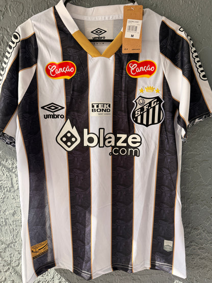 Santos Neymar Jr #11 2024/25 Black Away Soccer Jersey Men