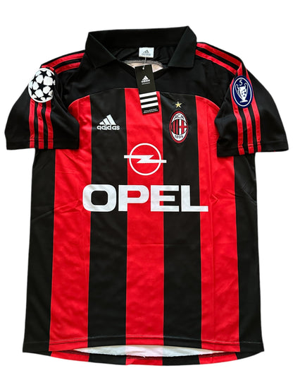 Milan 2000/01 Soccer Jersey Paolo Maldini Retro Men Size
