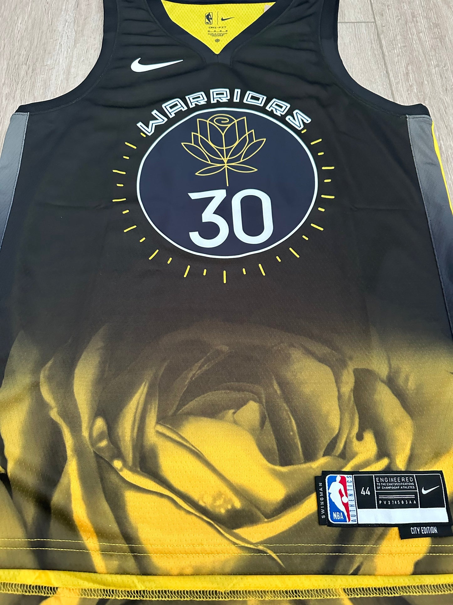 Warriors Stephen Curry #30 City Edition Basketball Jersey Men Size