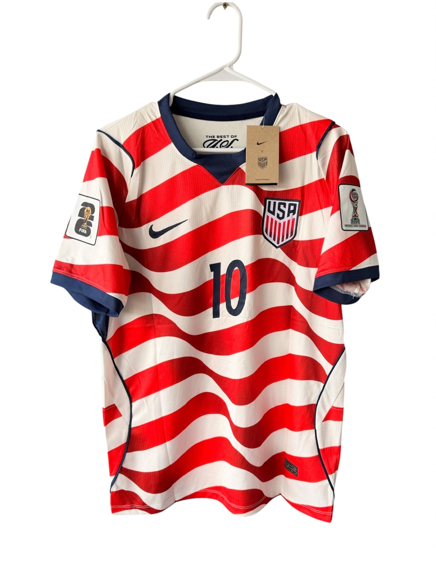 USA Pulisic #10 2026 Home White Red Soccer Jersey Men