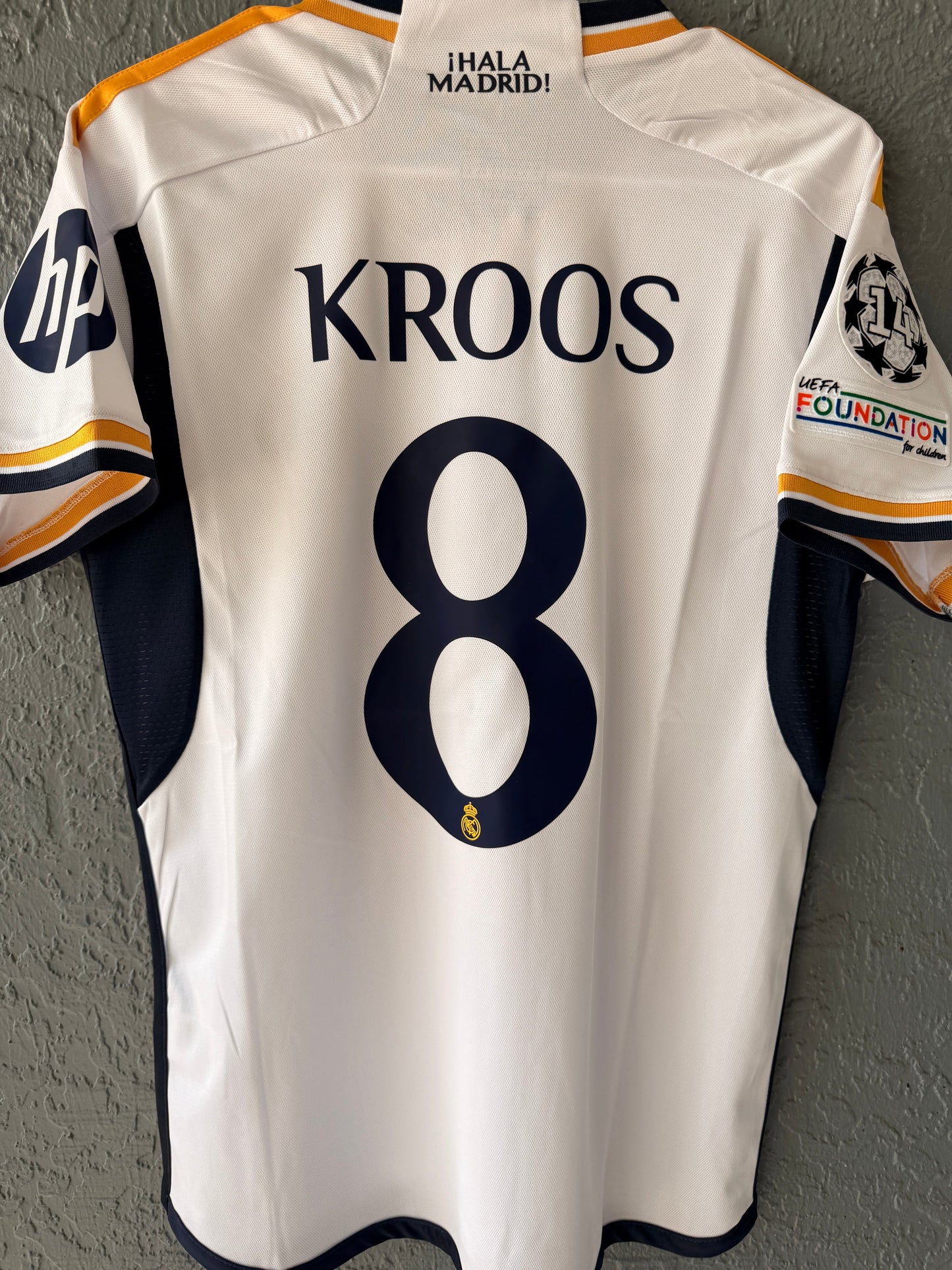 Real Madrid Final 2024 Toni Kroos #8 Home White Soccer Jersey Men Shirt Size
