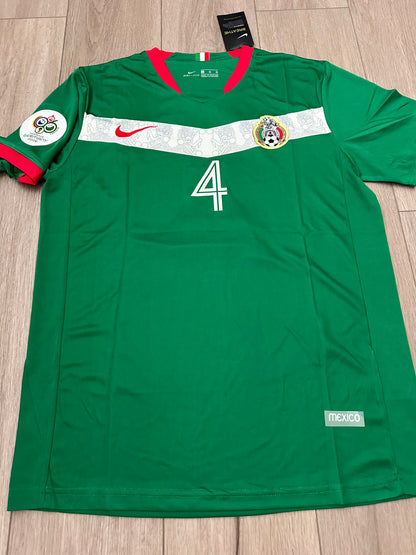 Mexico 2006 FWC Rafael Marquez 4 Retro Soccer Jersey Green Home Men’s Size Shirt