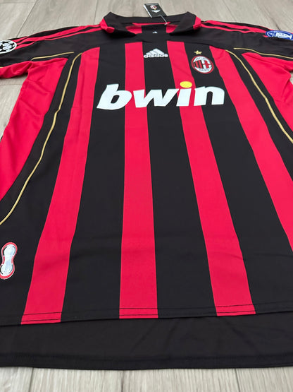 Milan Kaka 22 Retro 06-07 Home Soccer Jersey Home Red Black Men