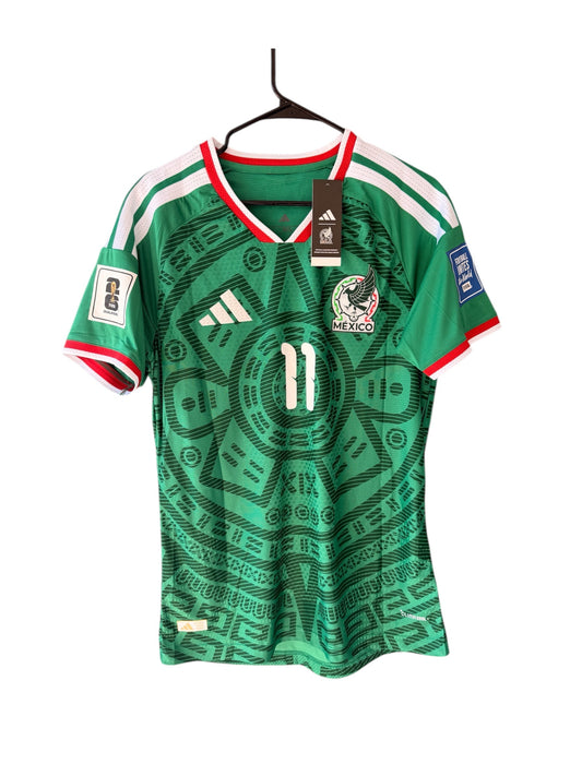 Mexico 2026 Home Player Version Soccer Jersey – Santiago Gimenez #11 – Green – Men’s