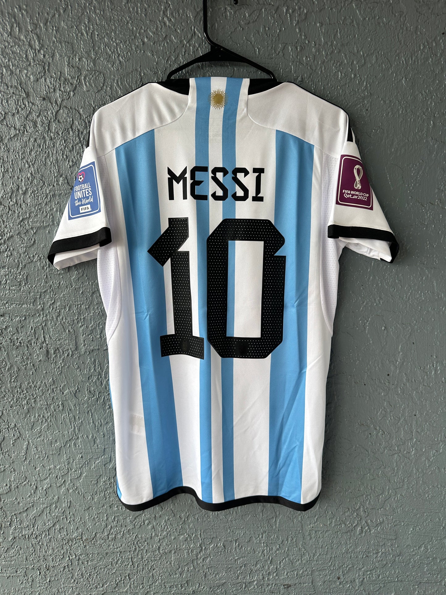 Argentina Messi #10 2022 Home Soccer Jersey Men